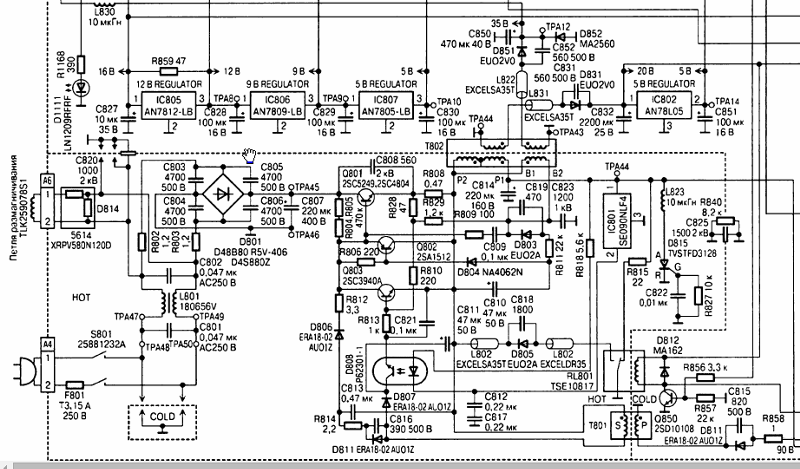 Схема panasonic tc 2150r