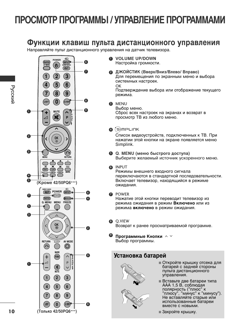 Телевизор тсл инструкция по применению