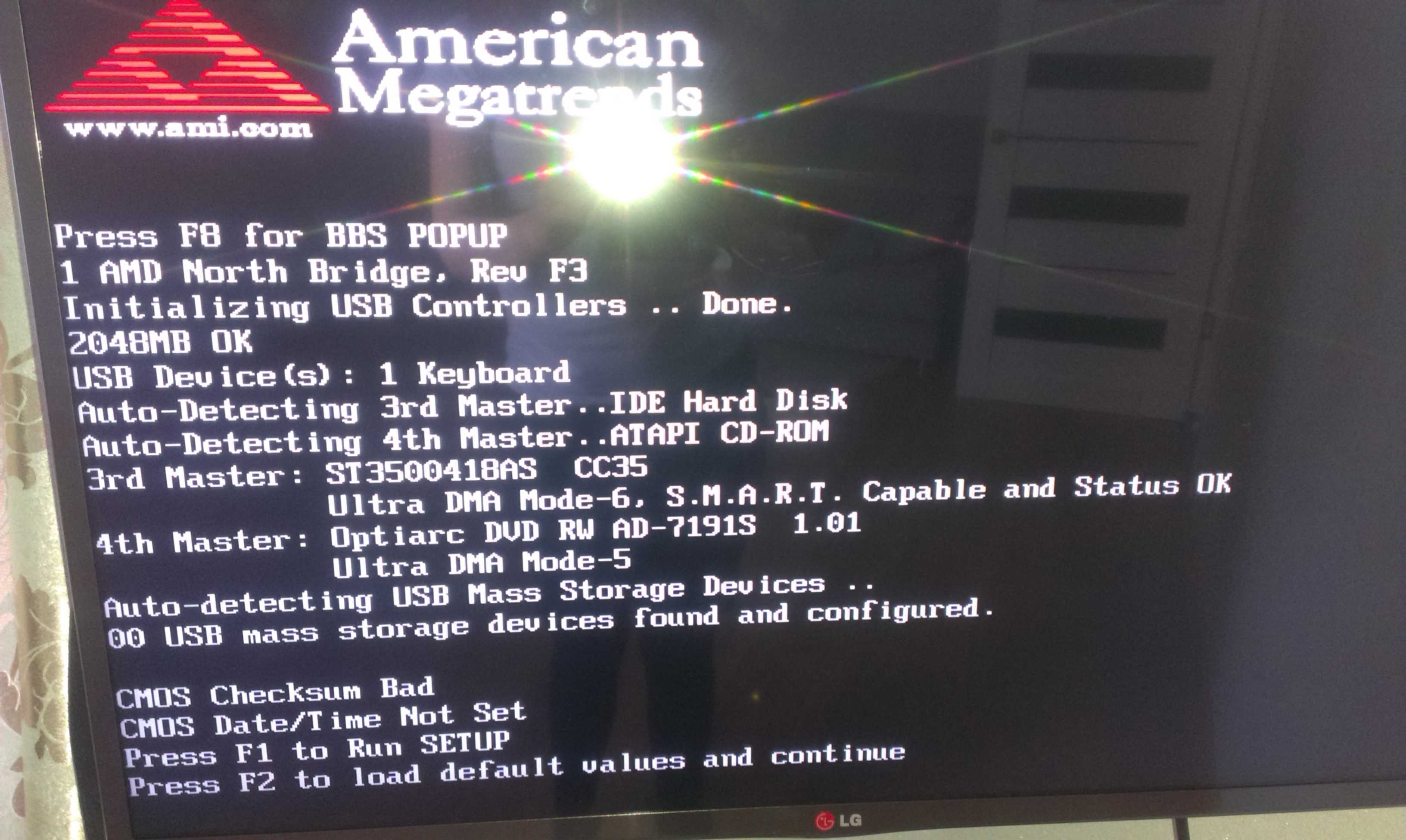 Cmos checksum error defaults loaded при загрузке