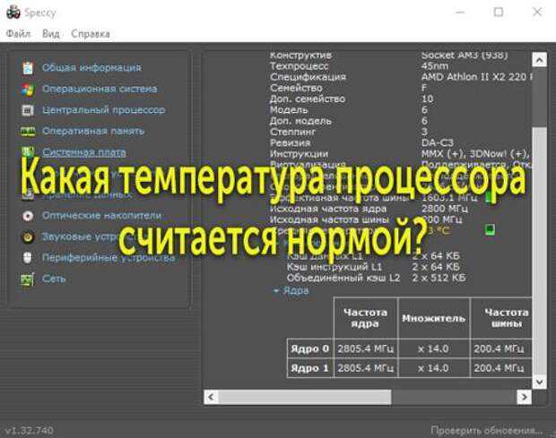 Как узнать температуру процессора и видеокарты на пк?