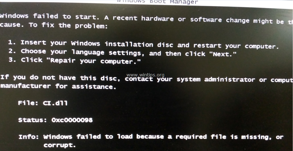 How to fix error 0xc000000e, your pc needs to be repaired, on windows 11/10