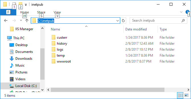 Inetpub что это за папка windows 10 и можно ли её удалить