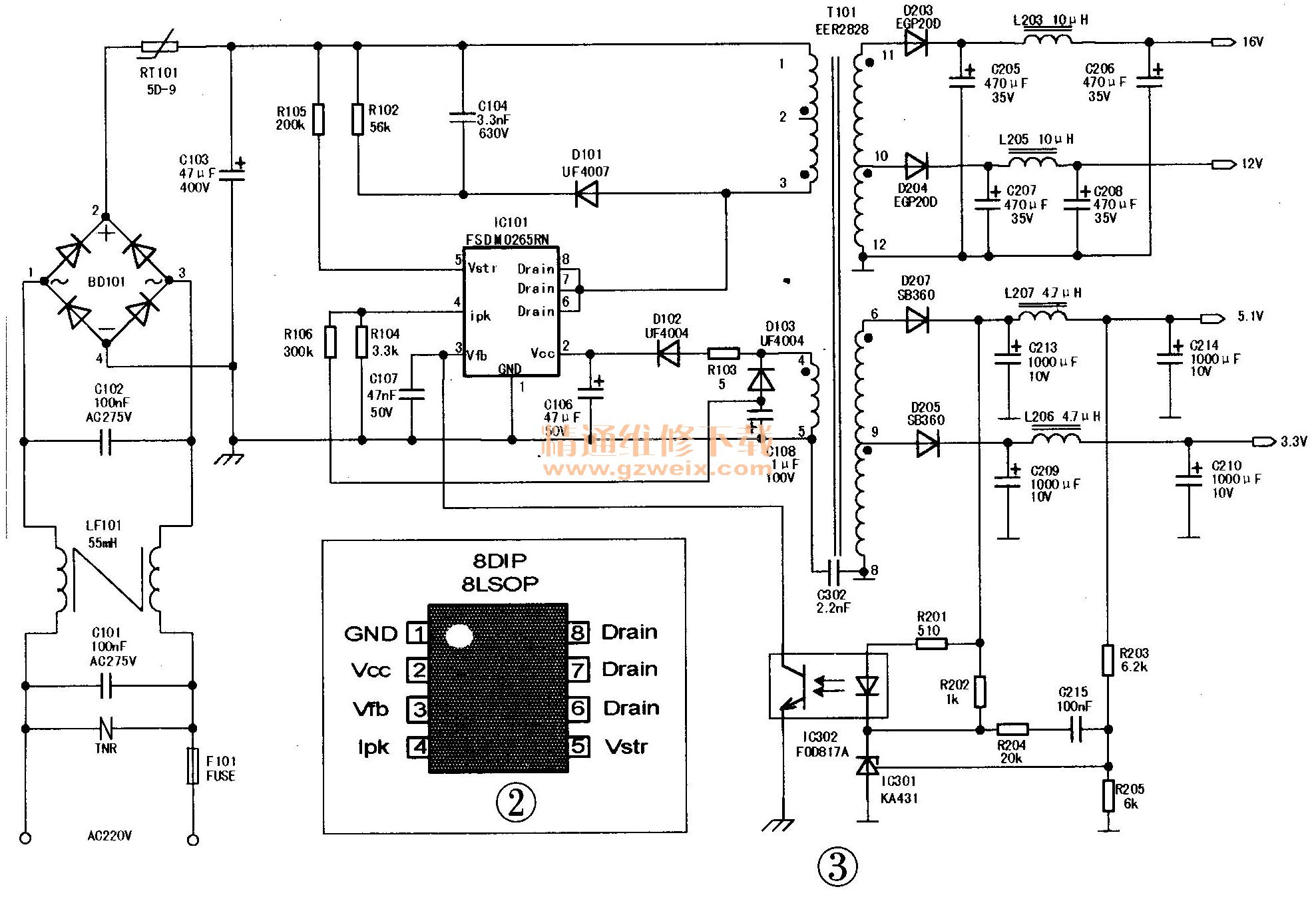 Ice3b0565j datasheet схема включения