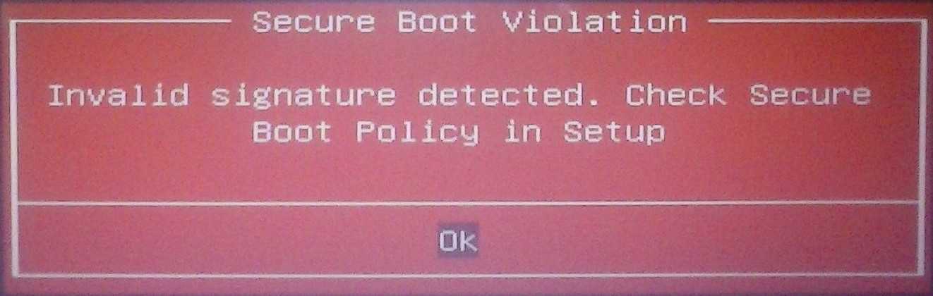 ”invalid signature detected check secure boot policy” error: how to fix it on asus laptop