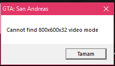 San andreas cannot find 1536x864x32 video