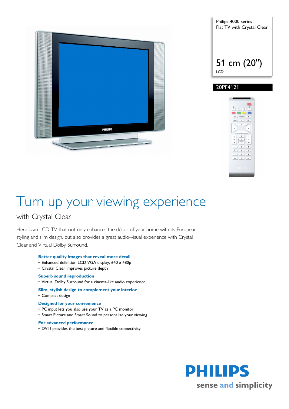 Телевизор philips 20pf4110s