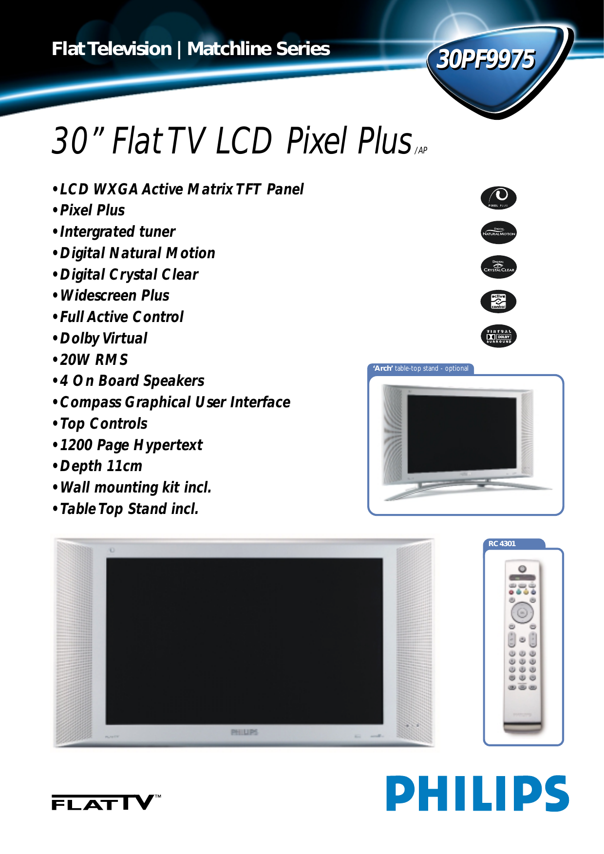 Flat tv 15pf4110/01 | philips