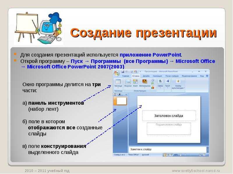 Создание и редактирование презентации