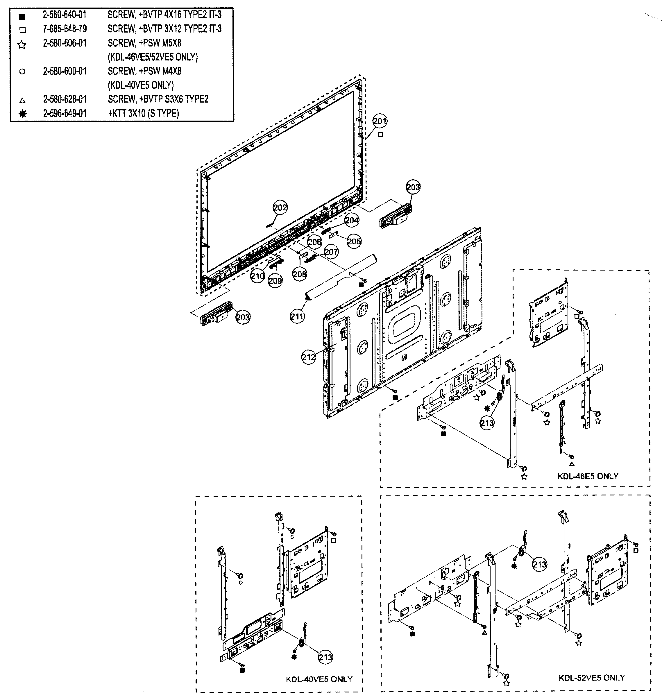 Kdl-32v4000, kdl-40v4000, kdl-46v4000 - sony tv service manual (repair manual)