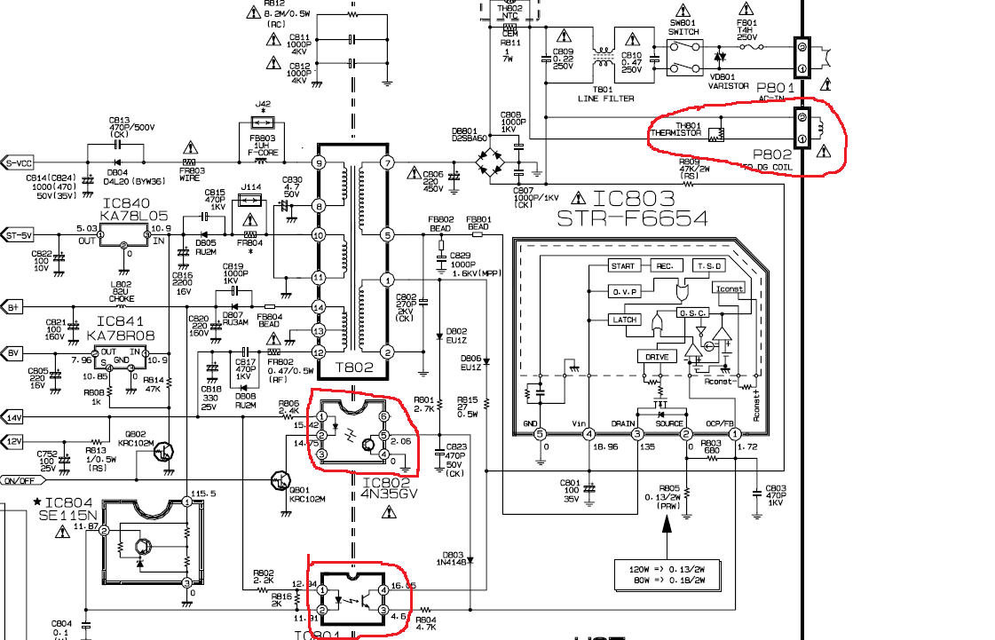 49pus7809 60 нет изображения подсветка есть