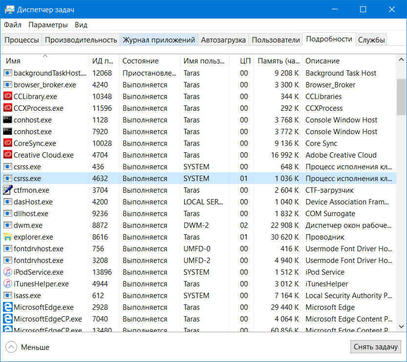 Что за процесс csrss.exe и почему он грузит процессор
