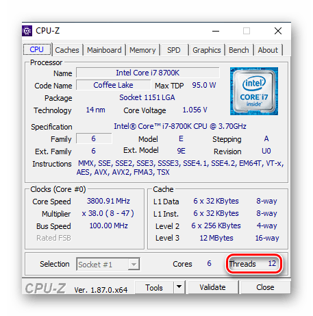 Intel сколько потоков. Название ядра процессора CPU-Z. 12 Ядерный процессор CPU Z характеристики. Потоки процессора. Системная шина CPU Z.