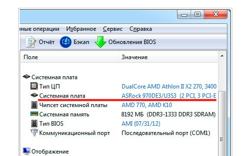 Как узнать марку (модель) материнской платы: обзор способов